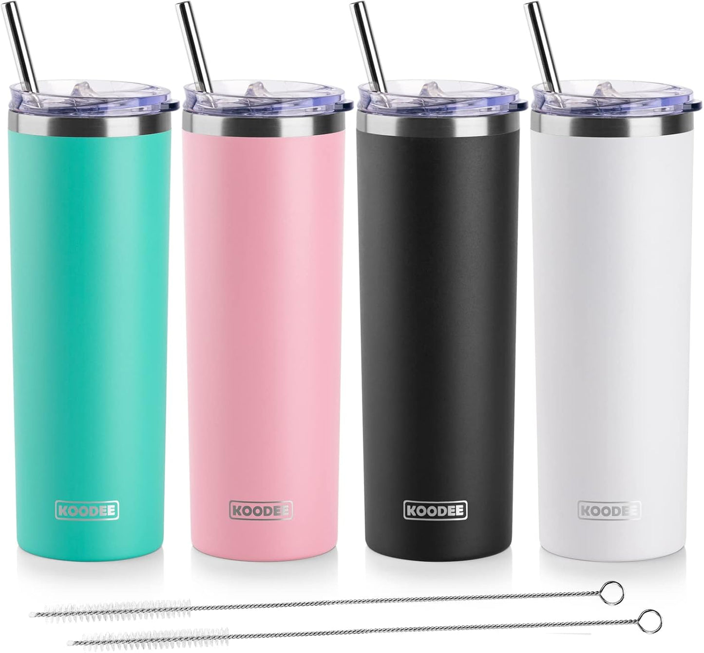 Tumbler with Handle, 30 oz Stainless Steel Double Wall Insulated Tumblers with Lid and Straw Coffee Tumbler for Men and Women (Grass Green)