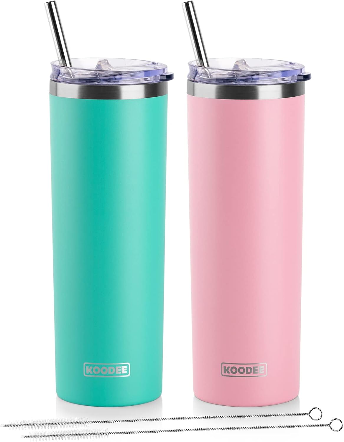 Tumbler with Handle, 30 oz Stainless Steel Double Wall Insulated Tumblers with Lid and Straw Coffee Tumbler for Men and Women (Grass Green)