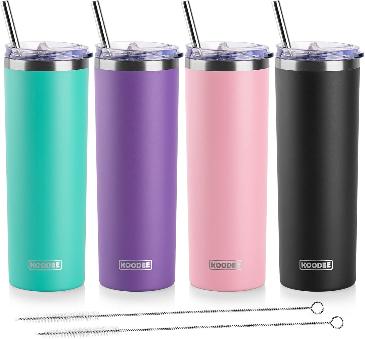 Tumbler with Handle, 30 oz Stainless Steel Double Wall Insulated Tumblers with Lid and Straw Coffee Tumbler for Men and Women (Grass Green)