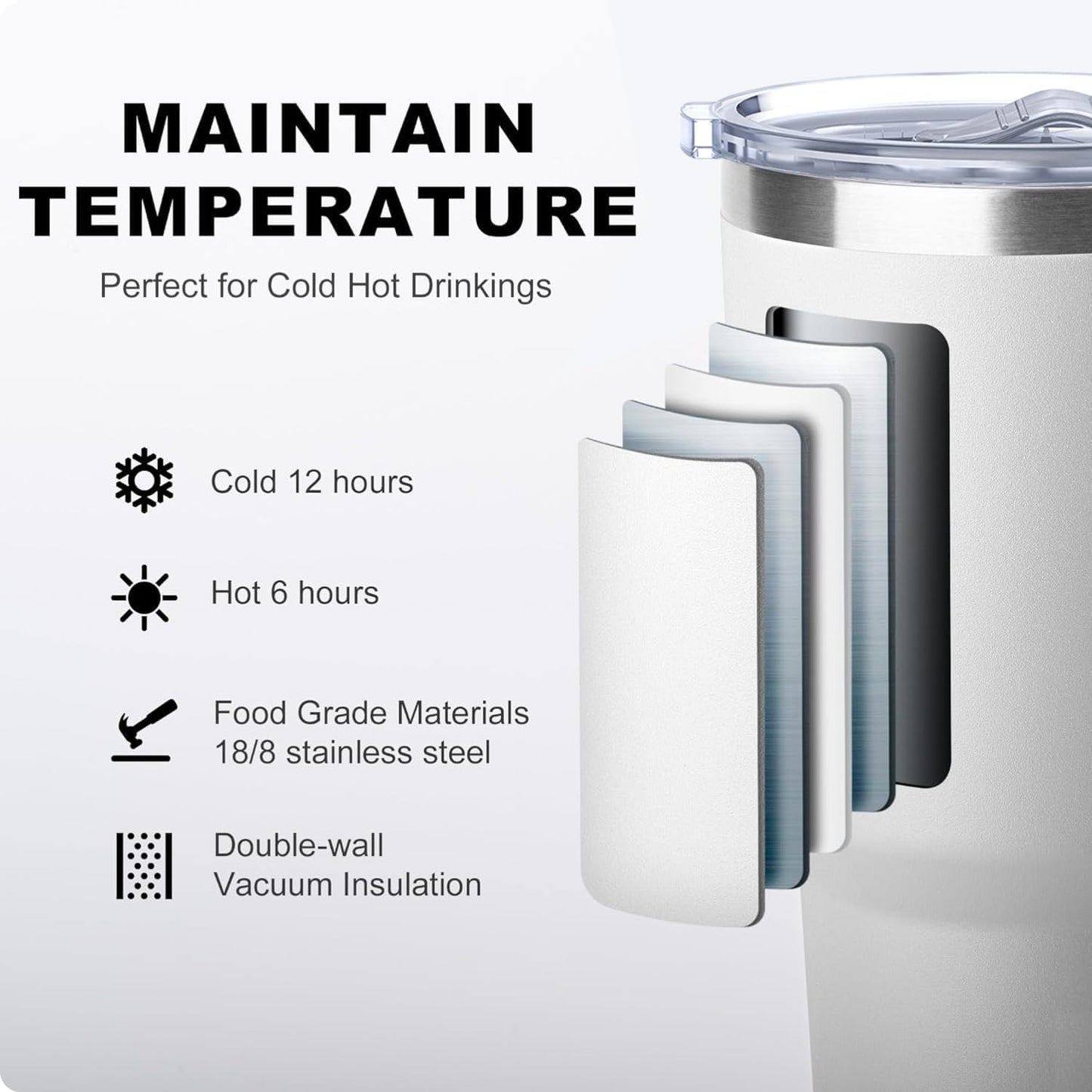 Tumbler with Handle, 30 oz Stainless Steel Double Wall Insulated Tumblers with Lid and Straw Coffee Tumbler for Men and Women (Grass Green)