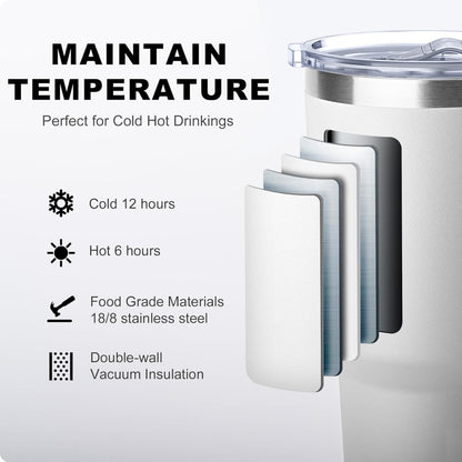 Tumbler with Handle, 30 oz Stainless Steel Double Wall Insulated Tumblers with Lid and Straw Coffee Tumbler for Men and Women (Grass Green)