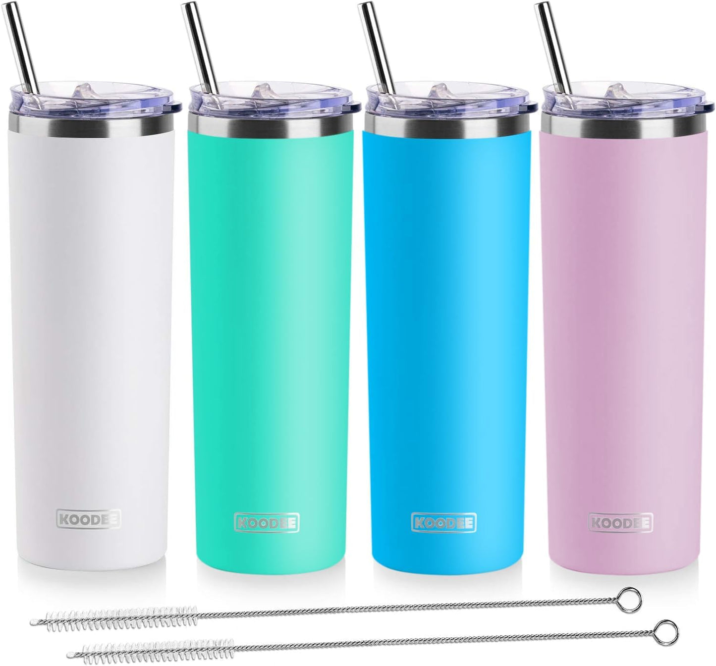 Tumbler with Handle, 30 oz Stainless Steel Double Wall Insulated Tumblers with Lid and Straw Coffee Tumbler for Men and Women (Grass Green)