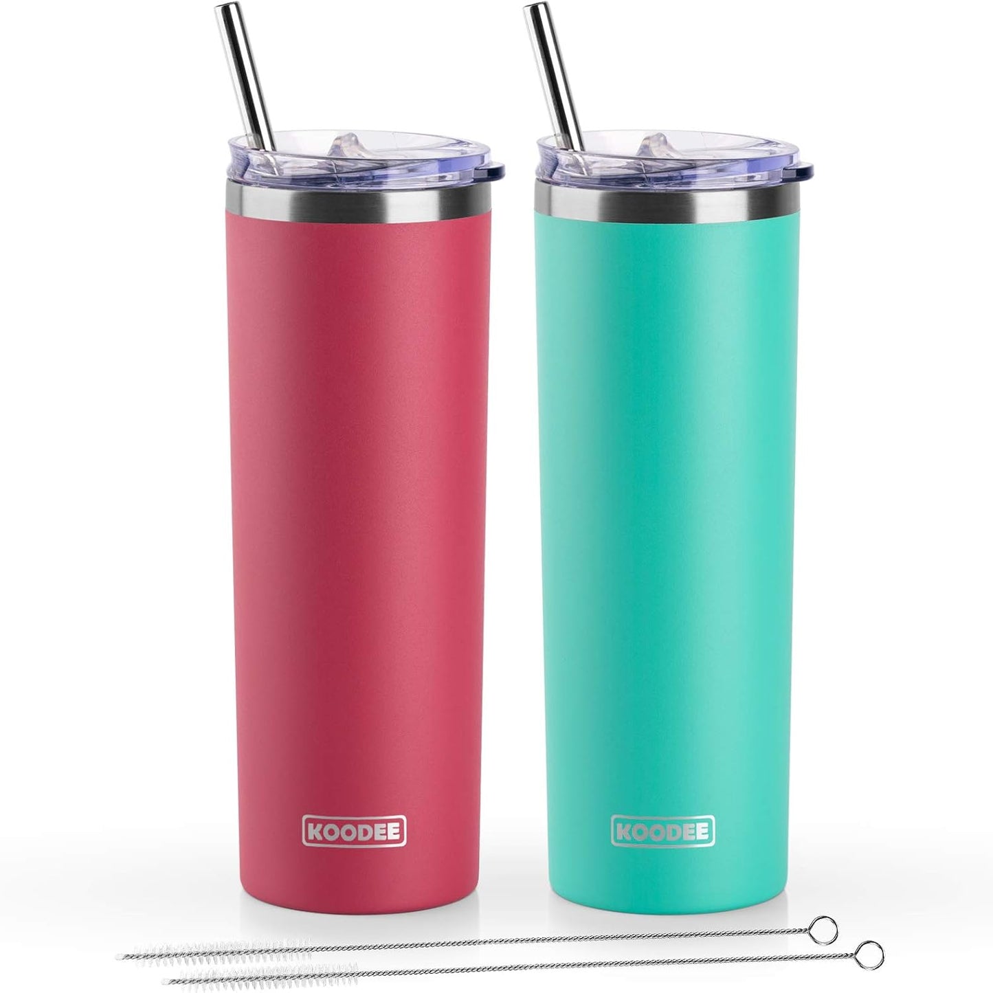 Tumbler with Handle, 30 oz Stainless Steel Double Wall Insulated Tumblers with Lid and Straw Coffee Tumbler for Men and Women (Grass Green)