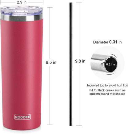 Tumbler with Handle, 30 oz Stainless Steel Double Wall Insulated Tumblers with Lid and Straw Coffee Tumbler for Men and Women (Grass Green)