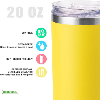 Tumbler with Handle, 30 oz Stainless Steel Double Wall Insulated Tumblers with Lid and Straw Coffee Tumbler for Men and Women (Grass Green)