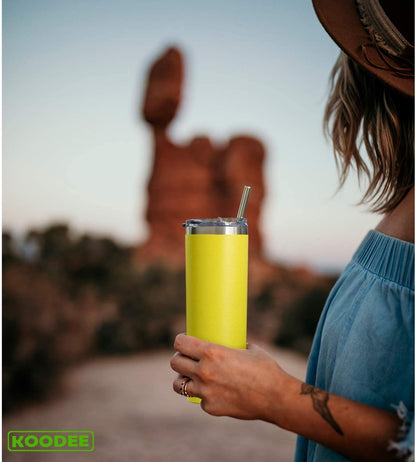 Tumbler with Handle, 30 oz Stainless Steel Double Wall Insulated Tumblers with Lid and Straw Coffee Tumbler for Men and Women (Grass Green)