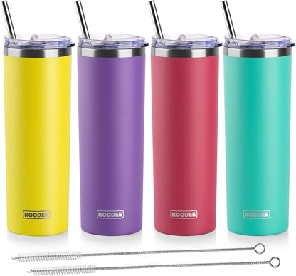 Tumbler with Handle, 30 oz Stainless Steel Double Wall Insulated Tumblers with Lid and Straw Coffee Tumbler for Men and Women (Grass Green)