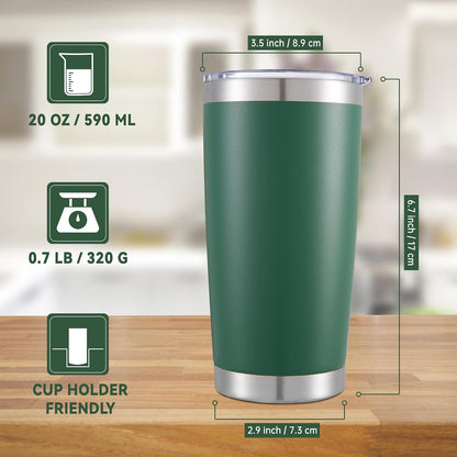 20 oz Tumblers Bulk Stainless Steel Tumbler with Lid, 12 Pack | Navy, 20oz Insulated Coffee Mug, Double Wall Vacuum, Powder Coated Cup, for Hot and Cold Drinks