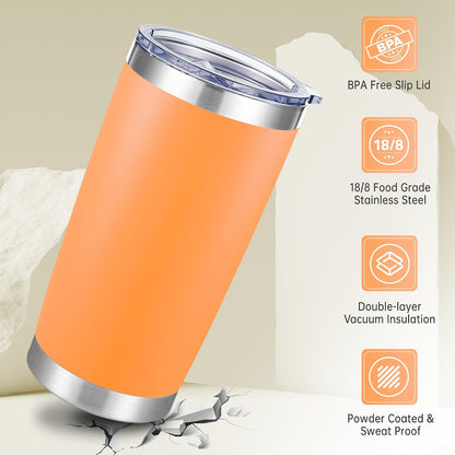 20 oz Tumblers Bulk Stainless Steel Tumbler with Lid, 12 Pack | Navy, 20oz Insulated Coffee Mug, Double Wall Vacuum, Powder Coated Cup, for Hot and Cold Drinks