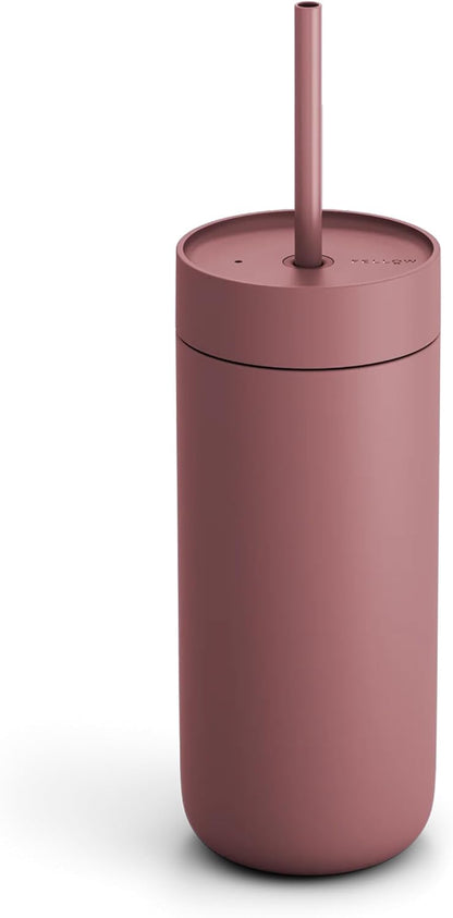 Carter Cold Ceramic Lined Tumbler 16 oz with Straw Lid, BPA-Free | Stainless Steel Coffee Tumbler, Lid Included, Iced Coffee Cup, 18+ Hrs Cold, BPA-Free, Spill Resistant, Mint Chip