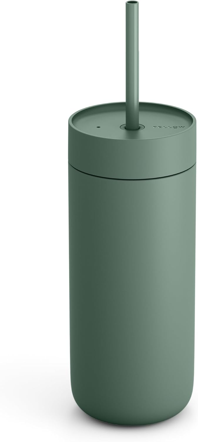 Carter Cold Ceramic Lined Tumbler 16 oz with Straw Lid, BPA-Free | Stainless Steel Coffee Tumbler, Lid Included, Iced Coffee Cup, 18+ Hrs Cold, BPA-Free, Spill Resistant, Mint Chip