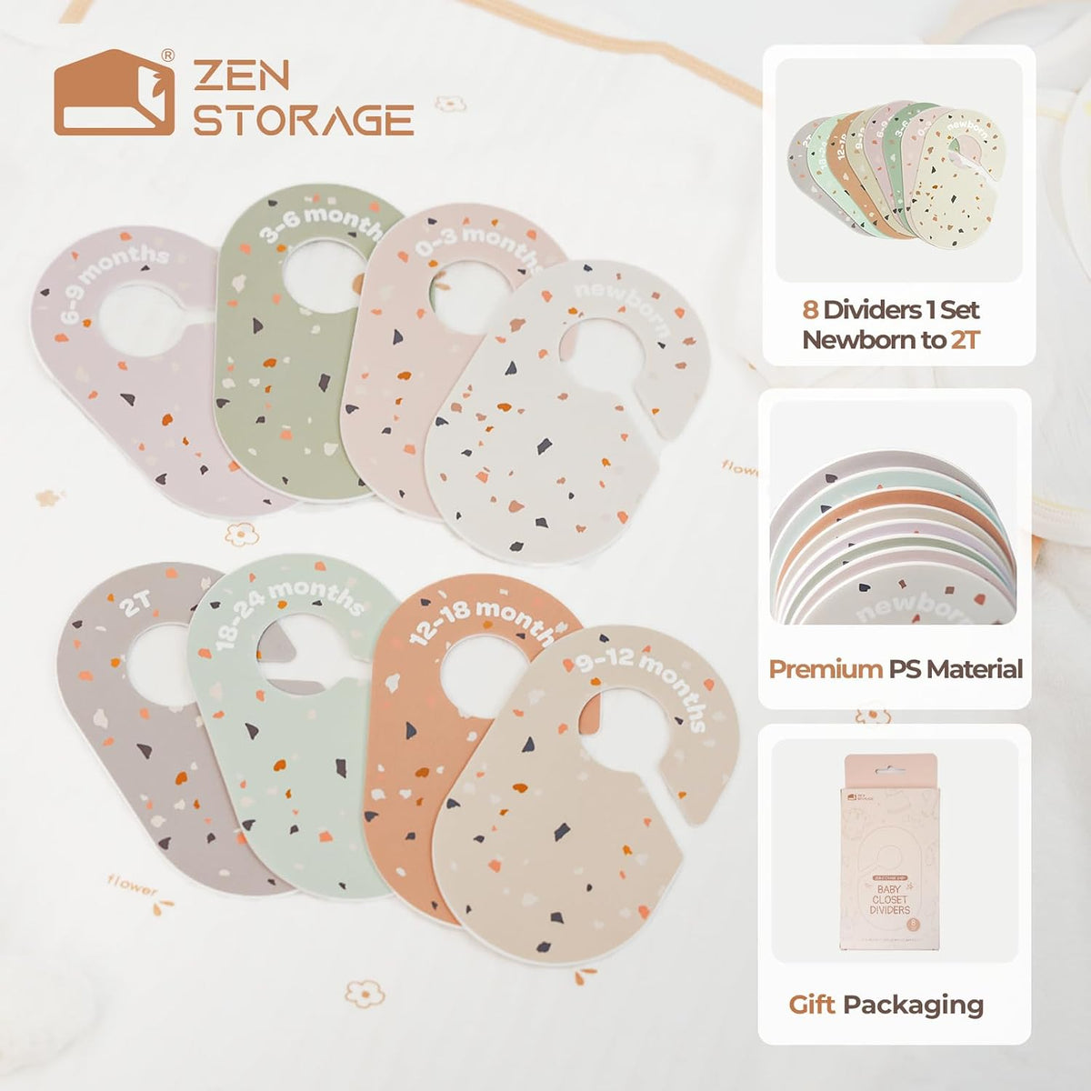 Baby Clothes Dividers for Nursery Closet, Newborn to 2T, 8Pcs