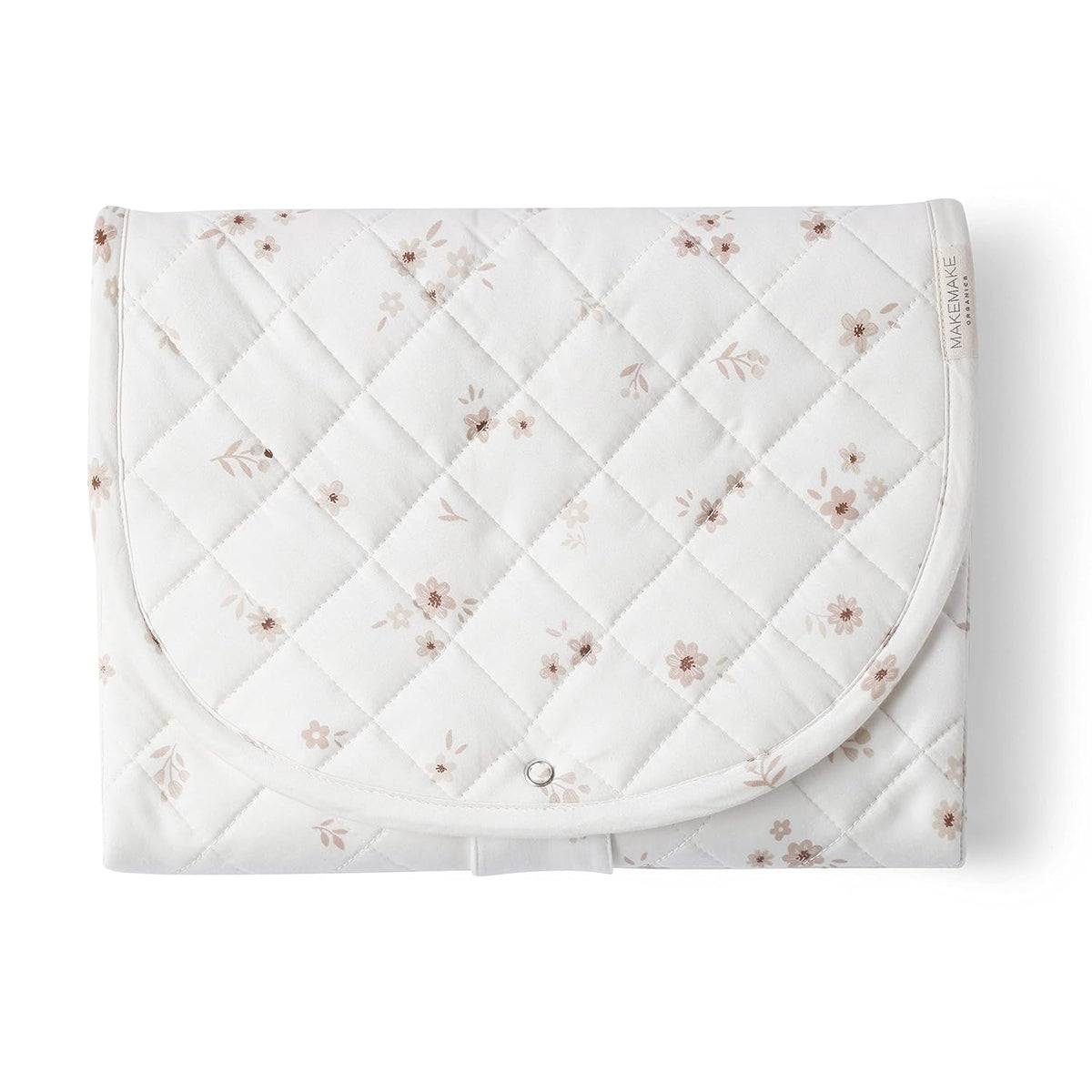 Organic Portable Changing Pad GOTS Certified Organic Cotton Fill Portable Diaper Changing Mat Diaper Clutch Changing Station Kit Compact Travel Pad (33"x34", Safari)