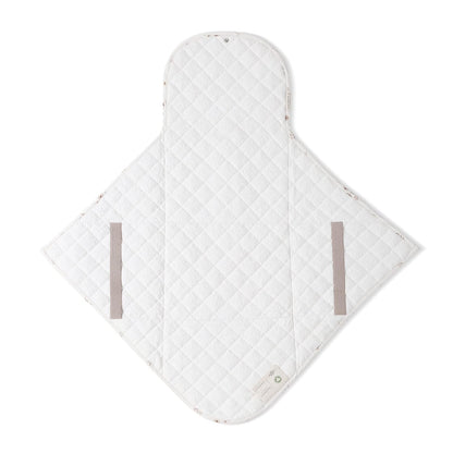 Organic Portable Changing Pad GOTS Certified Organic Cotton Fill Portable Diaper Changing Mat Diaper Clutch Changing Station Kit Compact Travel Pad (33"x34", Safari)