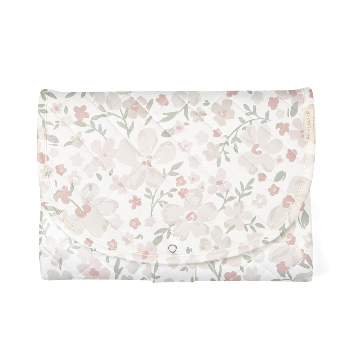 Organic Portable Changing Pad GOTS Certified Organic Cotton Fill Portable Diaper Changing Mat Diaper Clutch Changing Station Kit Compact Travel Pad (33"x34", Safari)