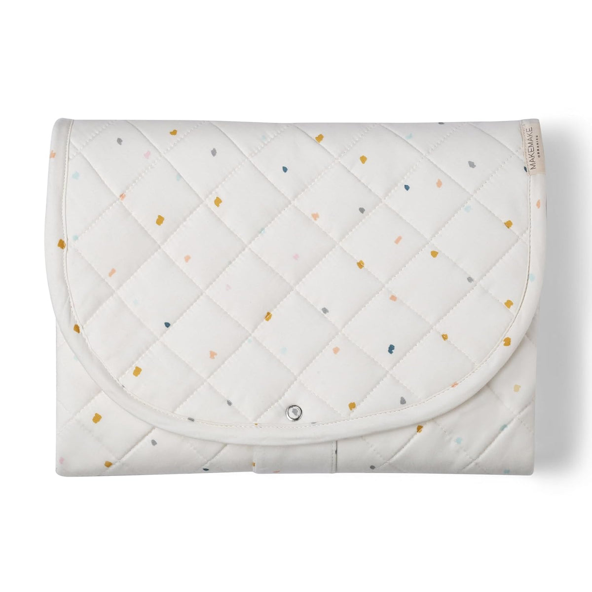 Organic Portable Changing Pad GOTS Certified Organic Cotton Fill Portable Diaper Changing Mat Diaper Clutch Changing Station Kit Compact Travel Pad (33"x34", Safari)