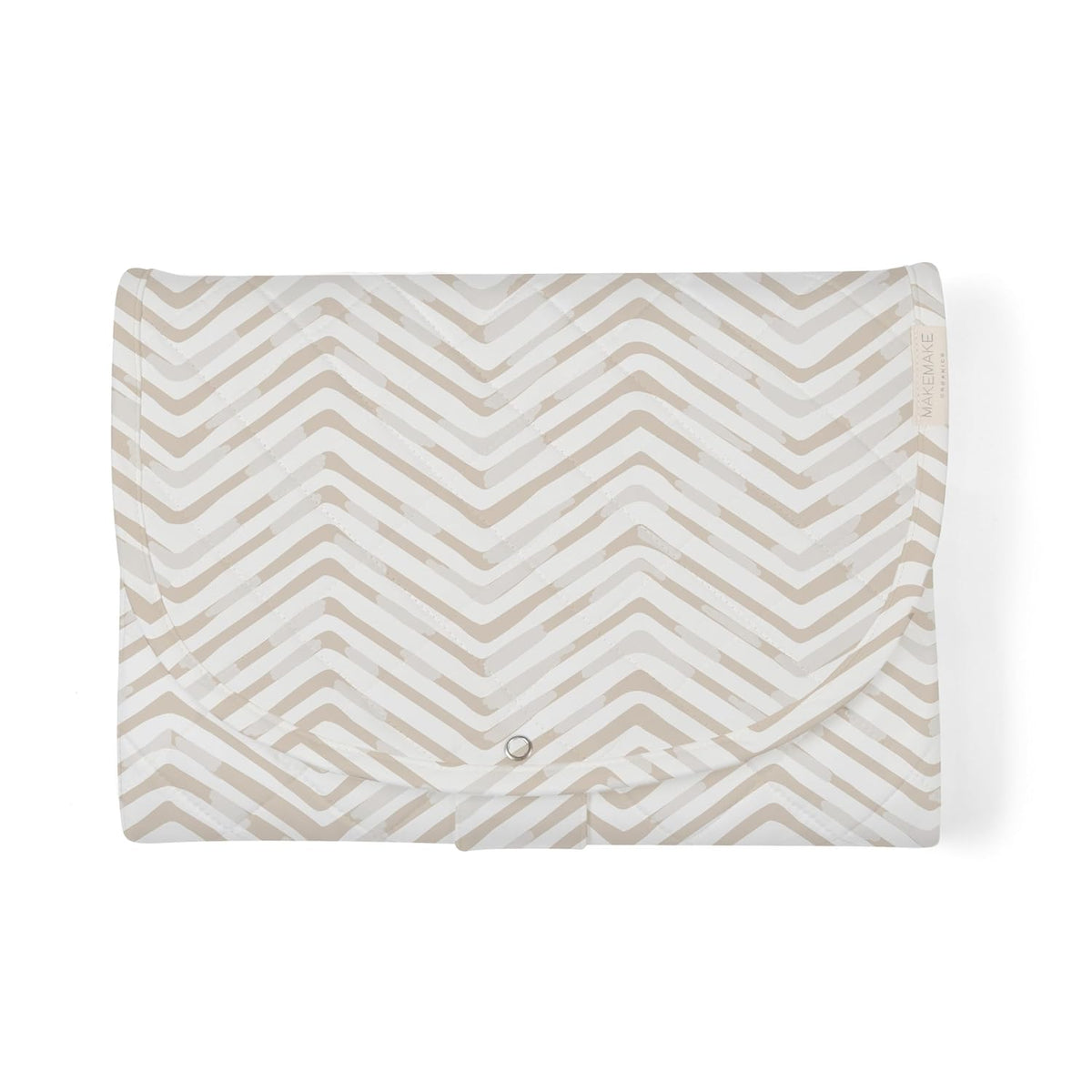 Organic Portable Changing Pad GOTS Certified Organic Cotton Fill Portable Diaper Changing Mat Diaper Clutch Changing Station Kit Compact Travel Pad (33"x34", Safari)