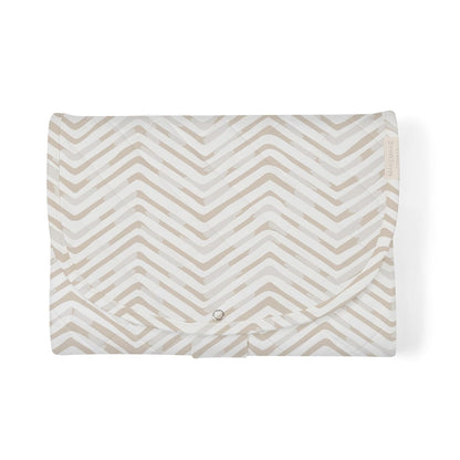 Organic Portable Changing Pad GOTS Certified Organic Cotton Fill Portable Diaper Changing Mat Diaper Clutch Changing Station Kit Compact Travel Pad (33"x34", Safari)