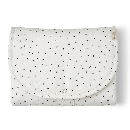 Organic Portable Changing Pad GOTS Certified Organic Cotton Fill Portable Diaper Changing Mat Diaper Clutch Changing Station Kit Compact Travel Pad (33"x34", Safari)