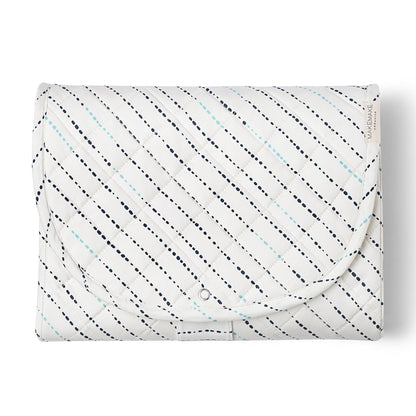 Organic Portable Changing Pad GOTS Certified Organic Cotton Fill Portable Diaper Changing Mat Diaper Clutch Changing Station Kit Compact Travel Pad (33"x34", Safari)