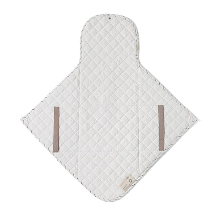 Organic Portable Changing Pad GOTS Certified Organic Cotton Fill Portable Diaper Changing Mat Diaper Clutch Changing Station Kit Compact Travel Pad (33"x34", Safari)