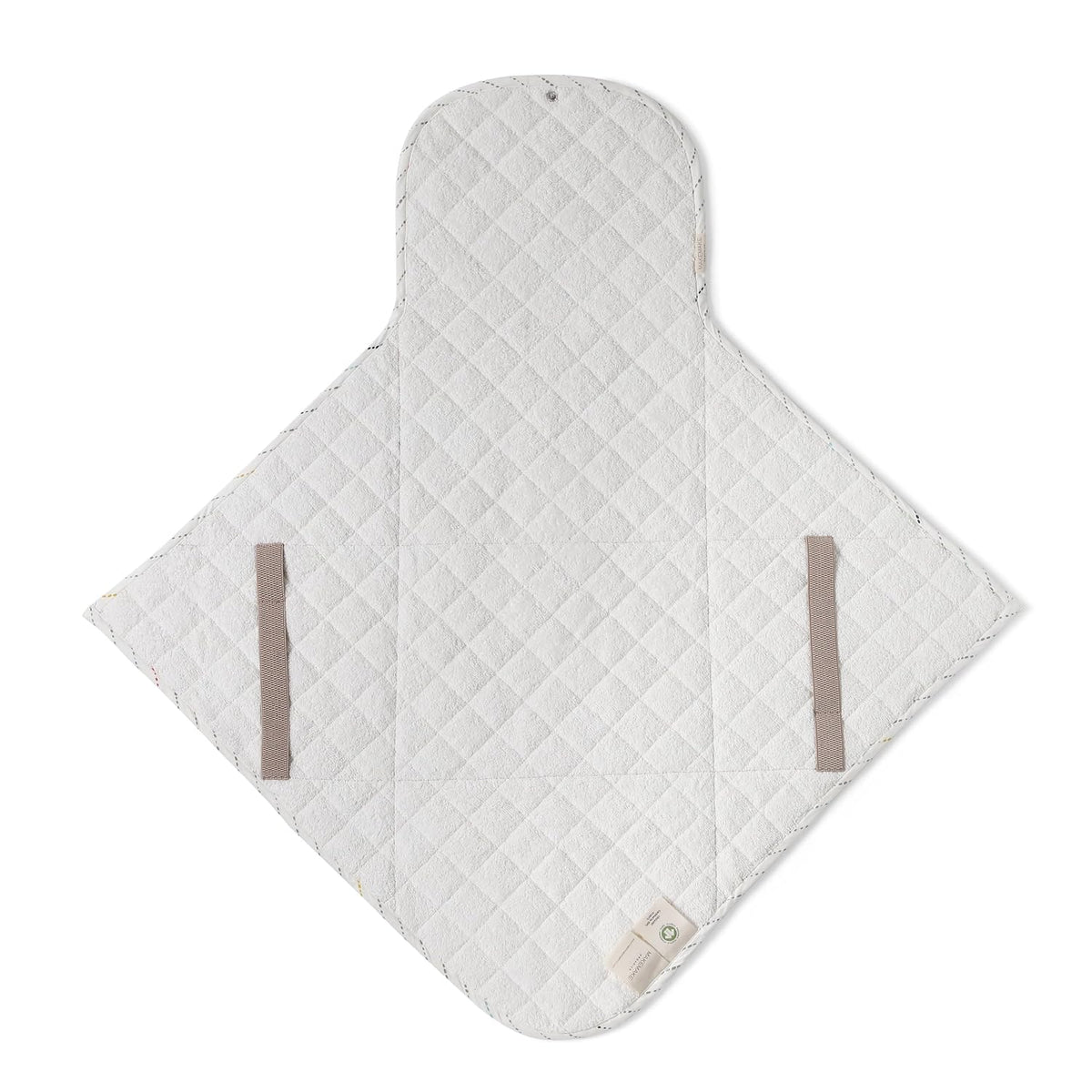 Organic Portable Changing Pad GOTS Certified Organic Cotton Fill Portable Diaper Changing Mat Diaper Clutch Changing Station Kit Compact Travel Pad (33"x34", Safari)