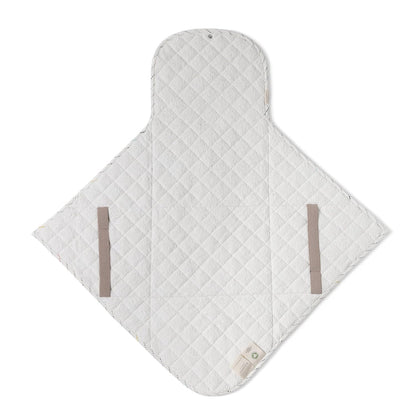 Organic Portable Changing Pad GOTS Certified Organic Cotton Fill Portable Diaper Changing Mat Diaper Clutch Changing Station Kit Compact Travel Pad (33"x34", Safari)