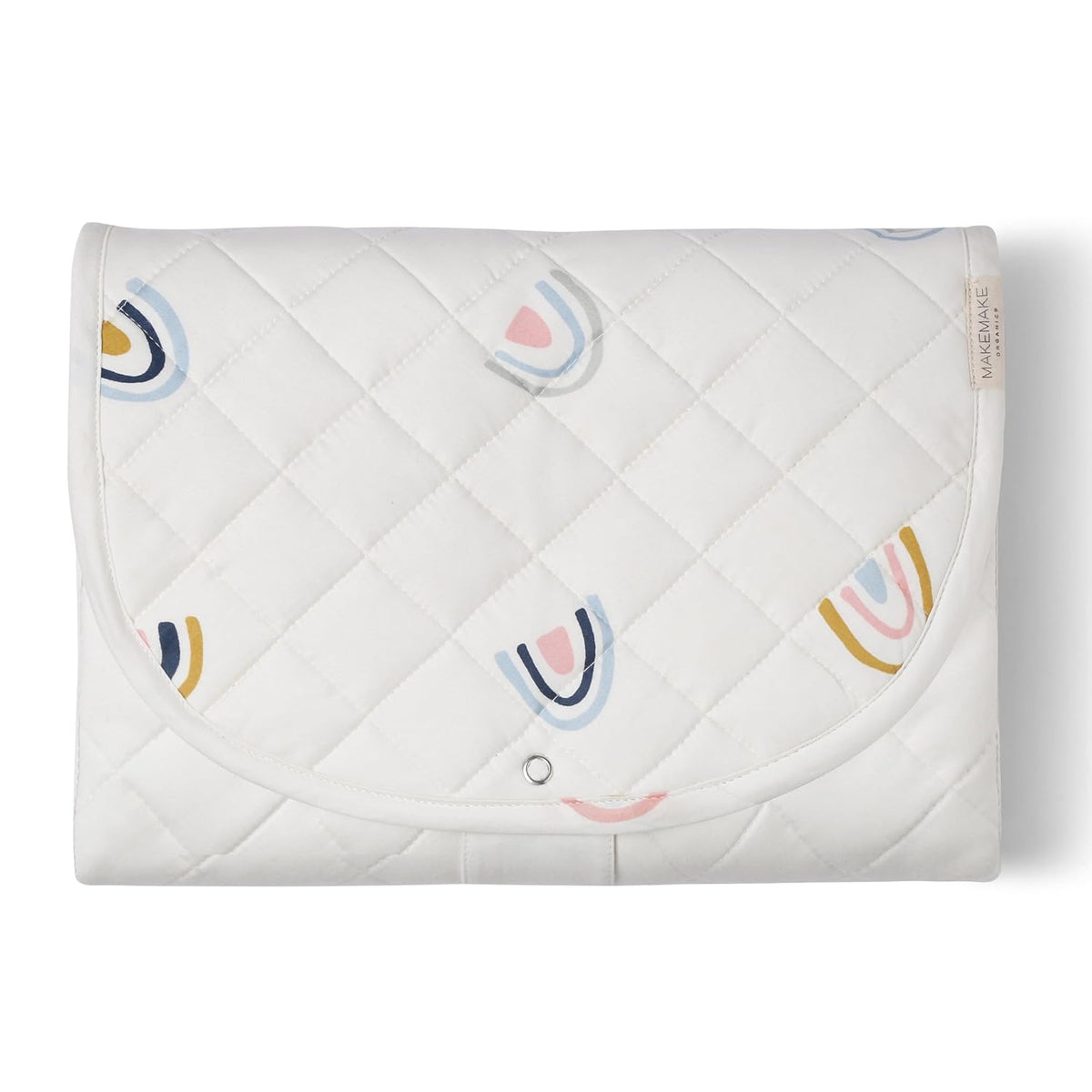 Organic Portable Changing Pad GOTS Certified Organic Cotton Fill Portable Diaper Changing Mat Diaper Clutch Changing Station Kit Compact Travel Pad (33"x34", Safari)