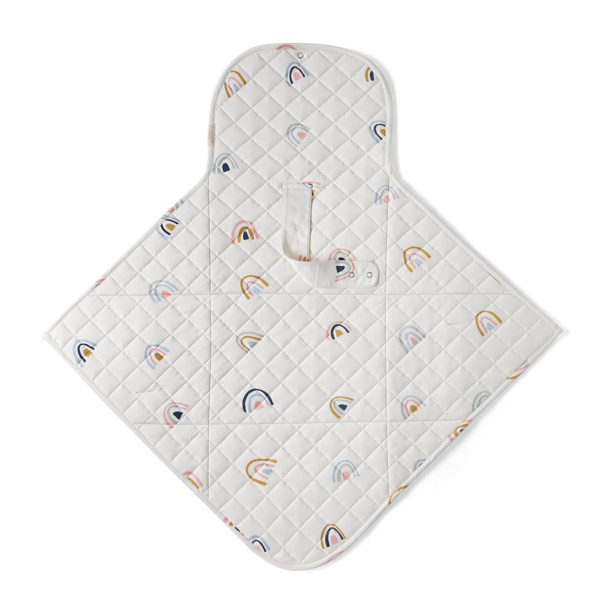 Organic Portable Changing Pad GOTS Certified Organic Cotton Fill Portable Diaper Changing Mat Diaper Clutch Changing Station Kit Compact Travel Pad (33"x34", Safari)