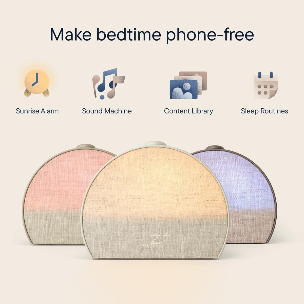 Hatch Restore 3 Sunrise Alarm Clock & Sound Machine, Smart Light (Putty)