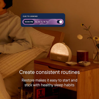 Hatch Restore 3 Sunrise Alarm Clock & Sound Machine, Smart Light (Putty)