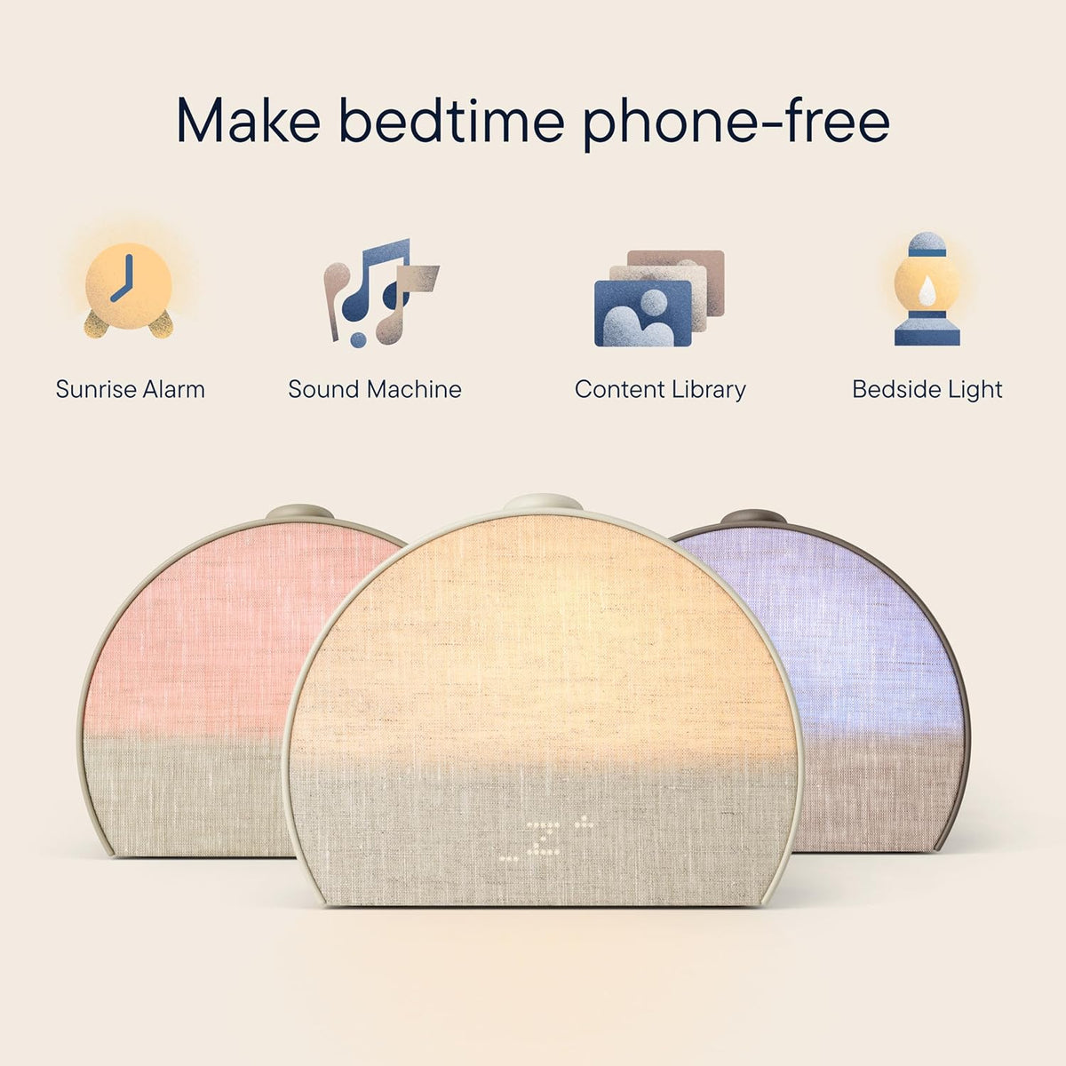 Hatch Restore 3 Sunrise Alarm Clock & Sound Machine, Smart Light (Putty)