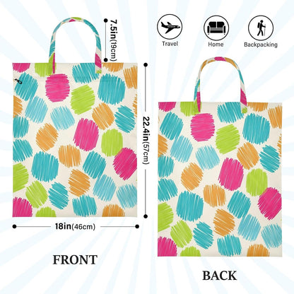 Colorful Graffiti Waterproof Travel Laundry Bag Easy Care 2 Pack