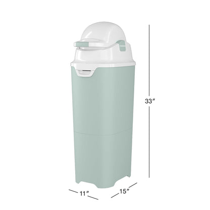 Foundations Tall Diaper Pail with Airtight Lid, Gray
