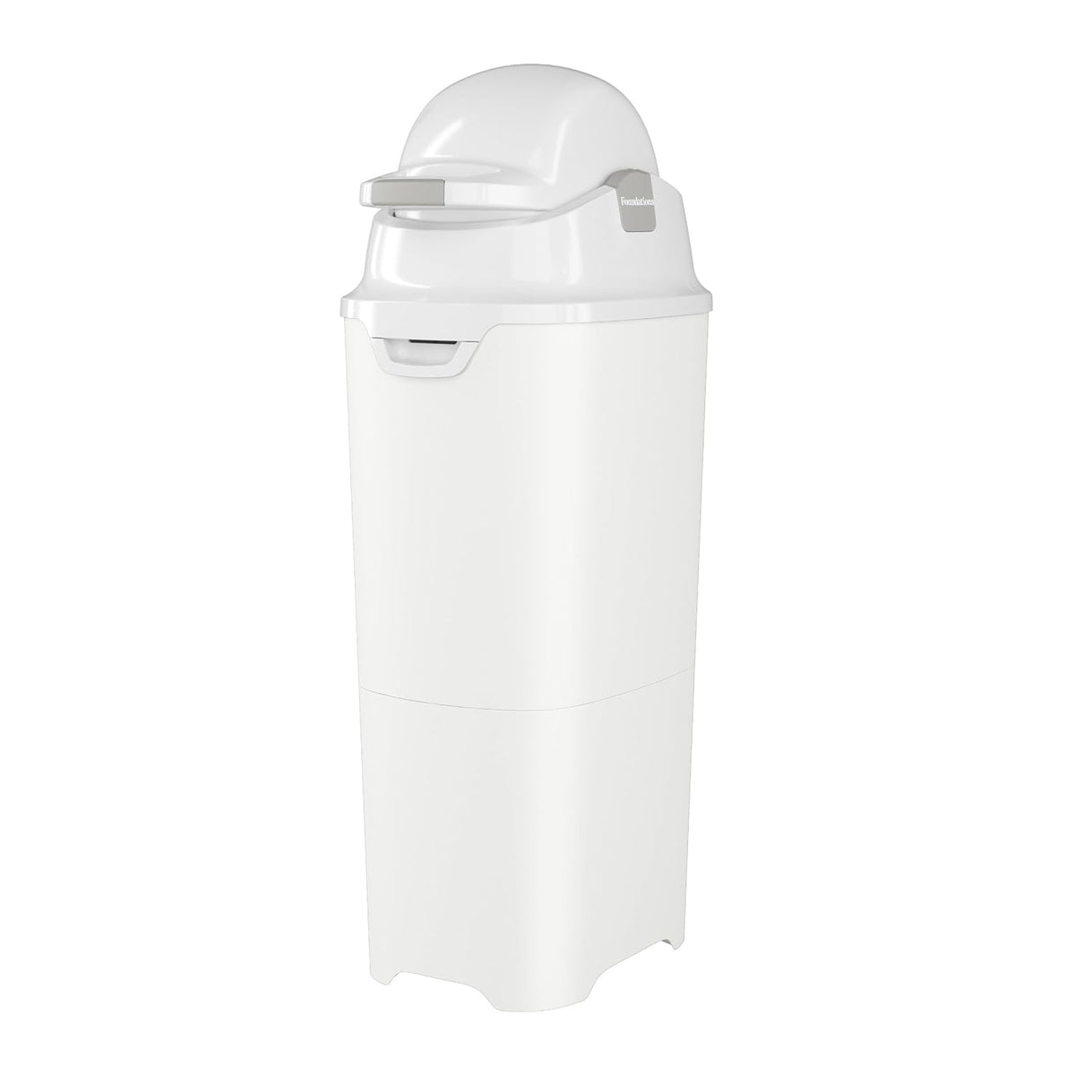 Foundations Tall Diaper Pail with Airtight Lid, Gray