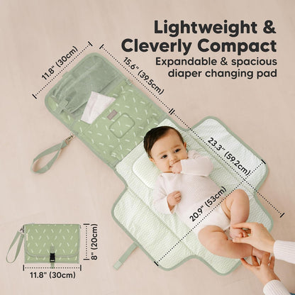 Portable Diaper Changing Pad, Wipeable Baby Changing Mat (Acacia)
