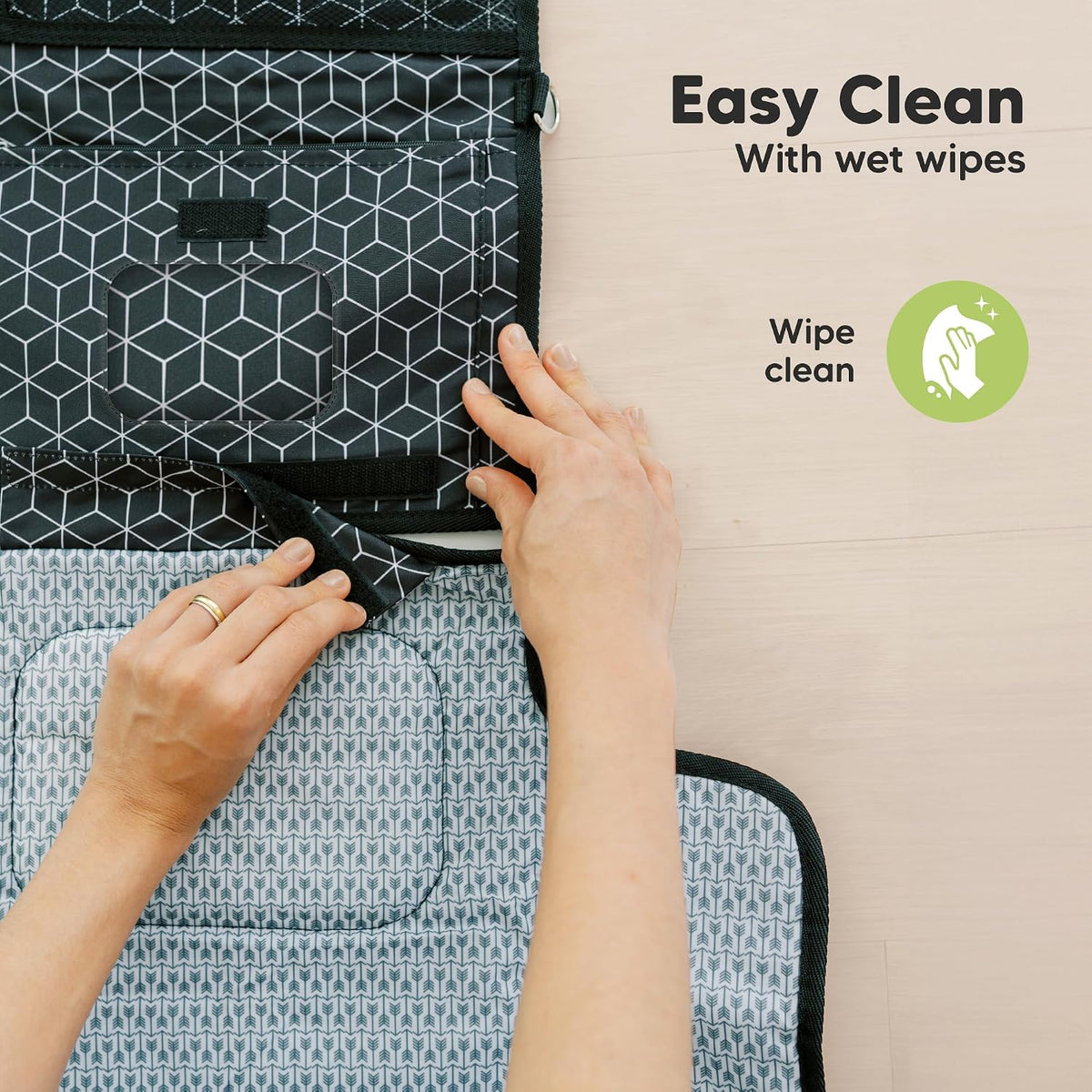 Portable Diaper Changing Pad, Wipeable Baby Changing Mat (Acacia)