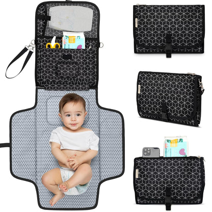 Portable Diaper Changing Pad, Wipeable Baby Changing Mat (Acacia)