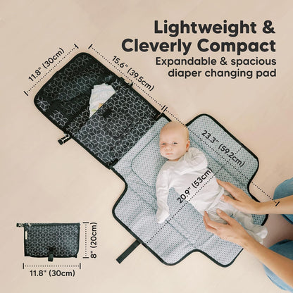 Portable Diaper Changing Pad, Wipeable Baby Changing Mat (Acacia)