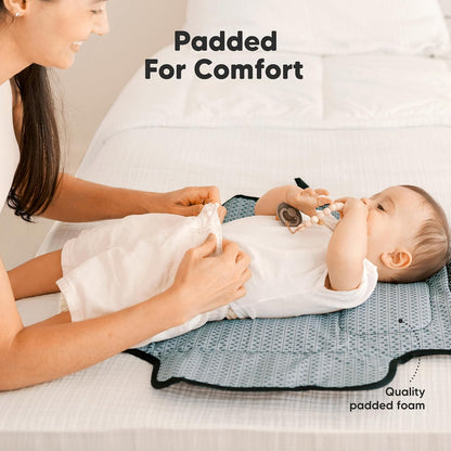 Portable Diaper Changing Pad, Wipeable Baby Changing Mat (Acacia)