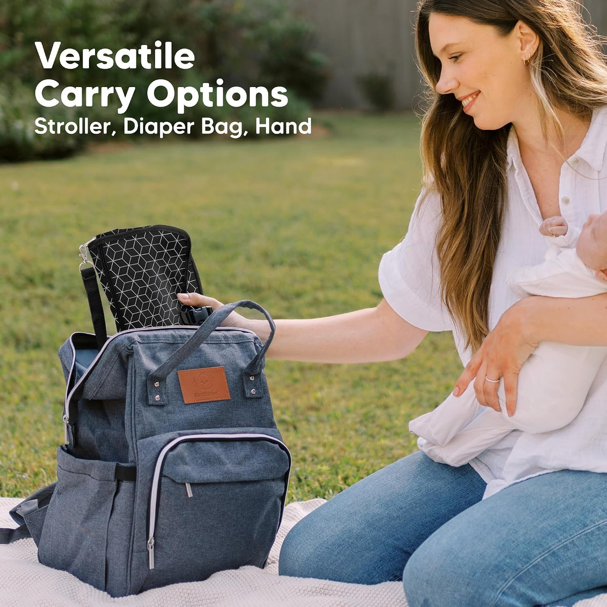 Portable Diaper Changing Pad, Wipeable Baby Changing Mat (Acacia)