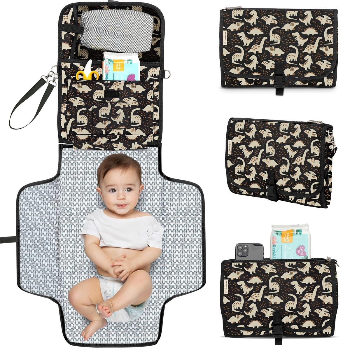 Portable Diaper Changing Pad, Wipeable Baby Changing Mat (Acacia)