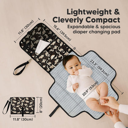 Portable Diaper Changing Pad, Wipeable Baby Changing Mat (Acacia)