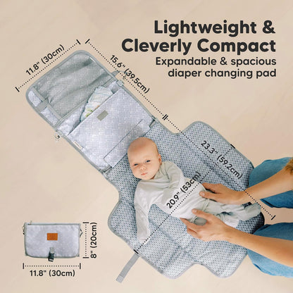 Portable Diaper Changing Pad, Wipeable Baby Changing Mat (Acacia)