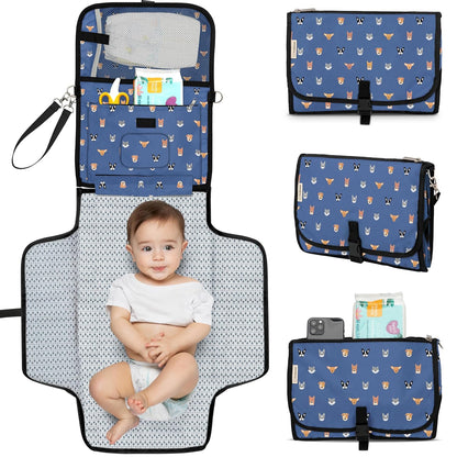 Portable Diaper Changing Pad, Wipeable Baby Changing Mat (Acacia)