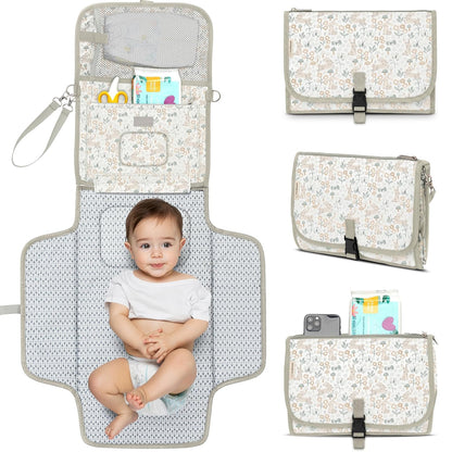 Portable Diaper Changing Pad, Wipeable Baby Changing Mat (Acacia)