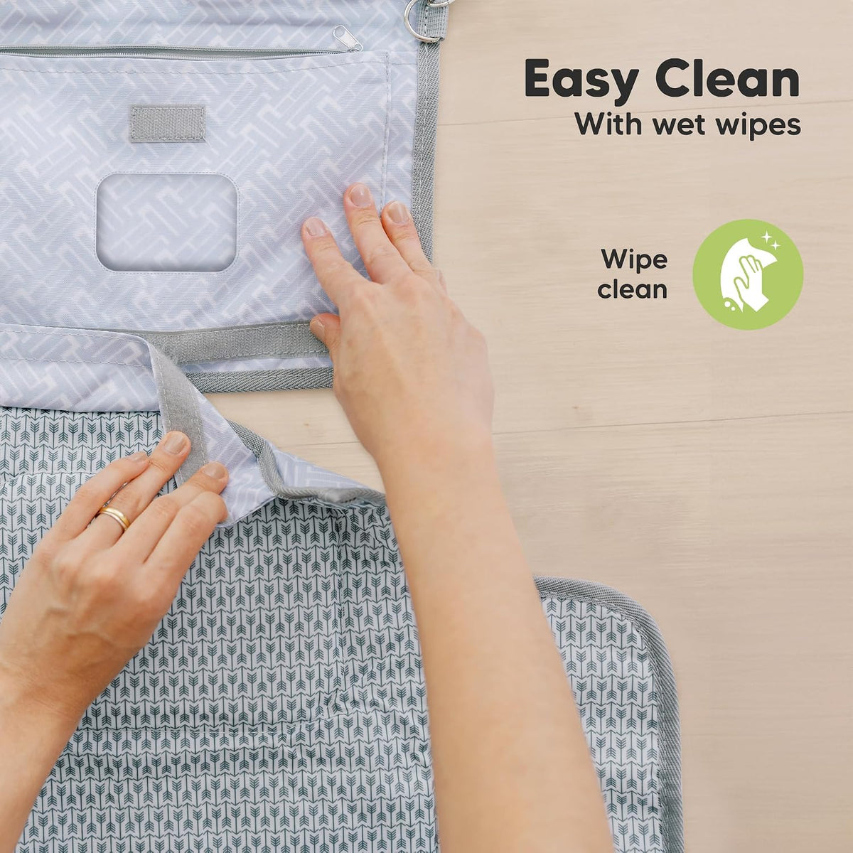 Portable Diaper Changing Pad, Wipeable Baby Changing Mat (Acacia)