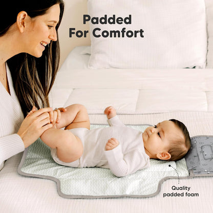 Portable Diaper Changing Pad, Wipeable Baby Changing Mat (Acacia)