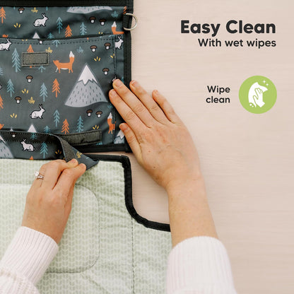 Portable Diaper Changing Pad, Wipeable Baby Changing Mat (Acacia)