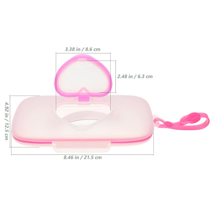 Baby Wipes Dispenser for Travel Diaper Wipe Case for Cars Outdoor Portable Refillable Pouch Diaper Holders Baby Travel Essential Container (Pink)